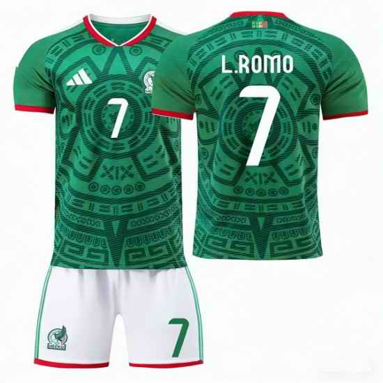 2026 FIFA World Cup Mexico Soccer Home Jersey #7 Luis Francisco Romo Barron